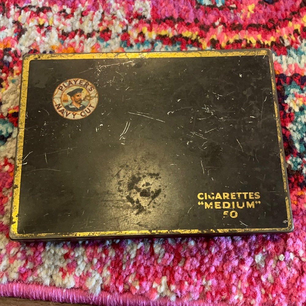 Antique Players Navy cut Tin  cigarettes med 50